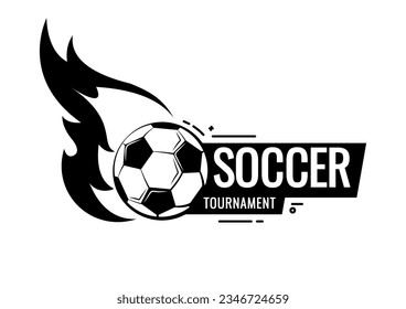 Soccer ball football tournament icons. Symbol or emblem. vector illustration