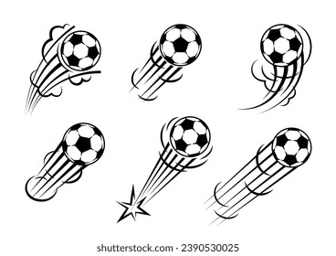 Soccer ball football tournament set icons. Symbol or emblem. vector illustration