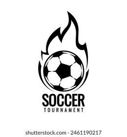 Soccer ball football tournament set icons. Symbol or emblem. vector illustration