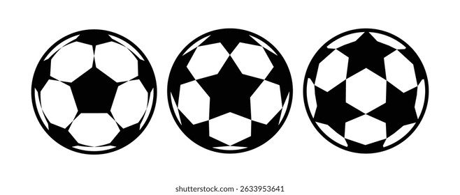 Soccer ball football tournament set icons. Symbol or emblem. vector illustration