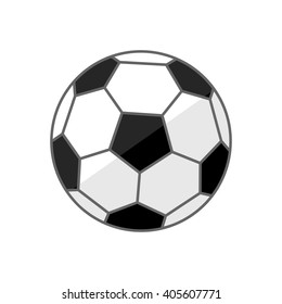 Soccer ball .Football vector icon isolated on a white background.Sport equipment