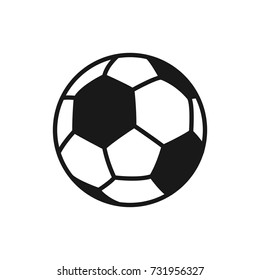 Soccer ball. Football. Vector icon of soccer ball isolated on white background. Flat vector illustration.