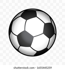 Soccer Ball - Football Ball Vector Isolated on Transparent Background