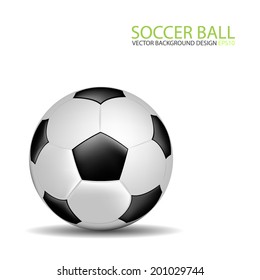 Soccer ball football vector object on white background  