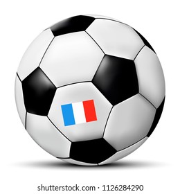 Soccer ball with France flag