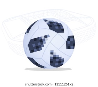 Soccer ball. Full color vector illustration.