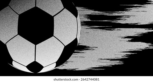 Soccer ball and gal net illustration combined pencil sketch and watercolor sketch.