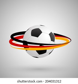 soccer ball with germany color ring 