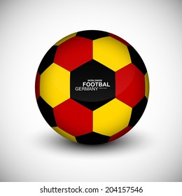 Soccer ball with Germany flag isolated