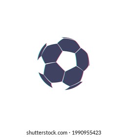 Icono del fallo de la bola de fútbol. Vector