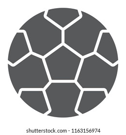 Soccer ball glyph icon, game and sport, football ball sign, vector graphics, a solid pattern on a white background, eps 10.