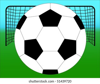 Soccer Ball Goal Stock Vector (Royalty Free) 51439720 | Shutterstock