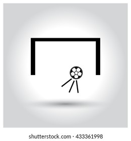 Soccer ball and goal icon 