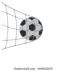 Soccer Ball Goal Net Color Vector Stock Vector (Royalty Free ...