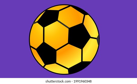 Soccer ball with golden color