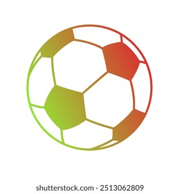 Vetor de Arte Gradiente de Bola de Futebol