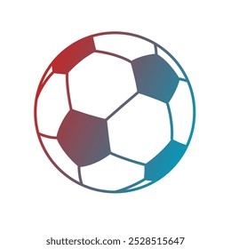 Vector de arte degradado de balón de fútbol