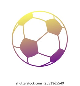 Vector de arte degradado de balón de fútbol
