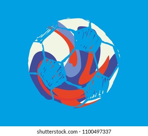 soccer ball graphic design vector art