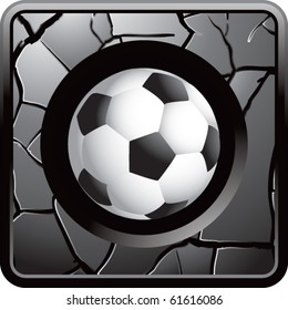 Fußball-Ball grauer Knopfdruck