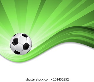 Soccer Ball Green Background Stock Vector (Royalty Free) 101455252 ...