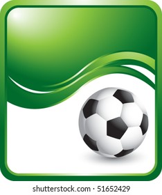 Fußball, grüner Hintergrund