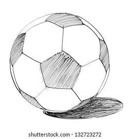 Soccer ball Hand drawn