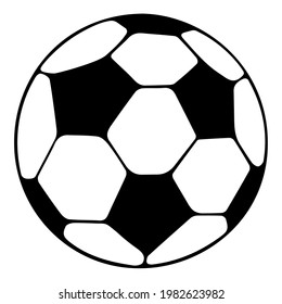 Soccer ball hand drawn vector. Sports concept.