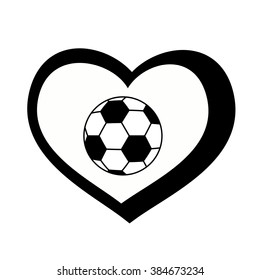 soccer ball heart 