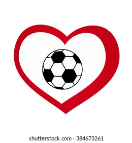 soccer ball heart