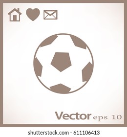 Soccer ball. Icon.