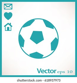 Soccer ball. Icon.