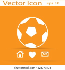 Soccer ball. Icon.