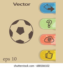Balón de fútbol. Icono.