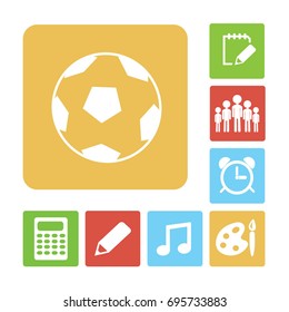 Soccer ball. Icon.