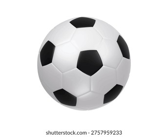 Soccer ball icon 3D render football sports equipment illustration isolated