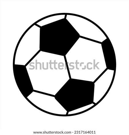 Soccer ball icon for apps and websites. Vector illustration.	
