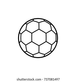 Soccer ball icon , black sign design