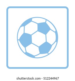 Soccer ball icon. Blue frame design. Vector illustration.
