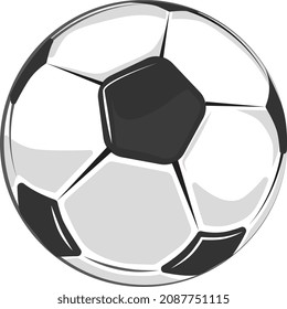 Soccer ball icon. Cartoon football symbol. Goal sign