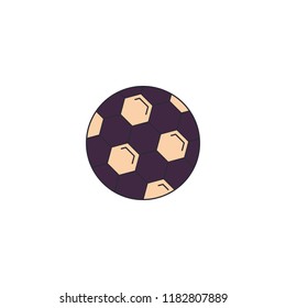 Soccer ball icon. Cartoon Soccer ball vector icon for web design isolated on white background