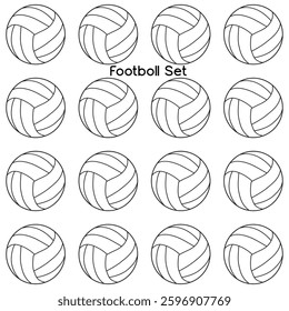 Soccer ball icon. Soccer ball icon collection. Soccer ball icon sign and symbol, football simple style, Vector illustration.