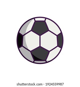 soccer ball icon of color style design vector template