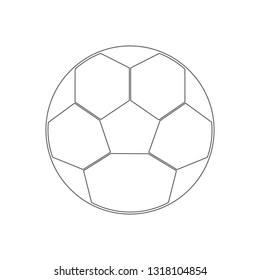 soccer ball icon. Element of Education for mobile concept and web apps icon. Outline, thin line icon for website design and development, app development