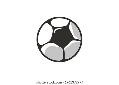 Soccer ball Icon. European football logo. Football ball design isolated on white background . design Vector Icon illustration