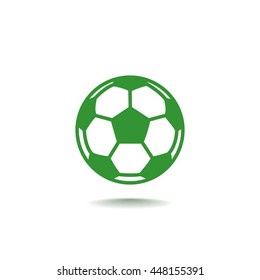  Soccer ball icon flat.