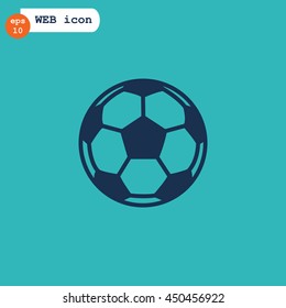  Soccer ball icon flat.
