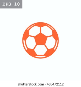 Soccer ball icon flat.