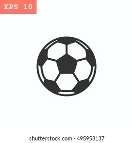  Soccer ball icon flat.