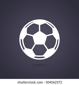  Soccer ball icon flat.